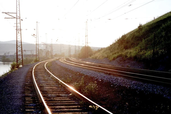 El ferrocarril en declive — Foto de Stock