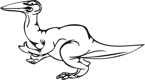Vektor illustration av en dinosaurie — Stock vektor