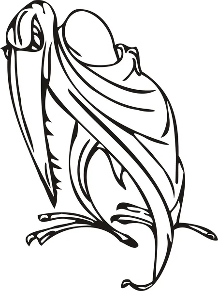 Bir dinozorun vektör illüstrasyonu