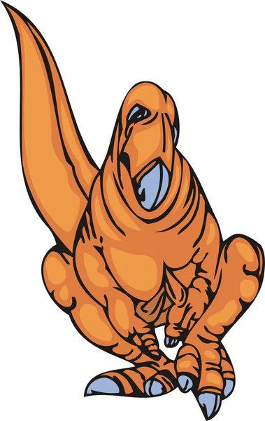 Vector Illustration of a Dinosaur — Stock Vector