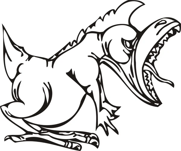 Illustrazione vettoriale di un dinosauro — Vettoriale Stock