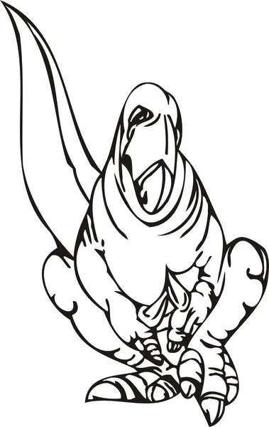 Vector ilustración de un dinosaurio — Archivo Imágenes Vectoriales
