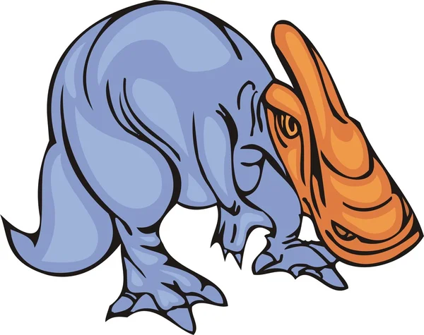 Vector ilustración de un dinosaurio — Vector de stock