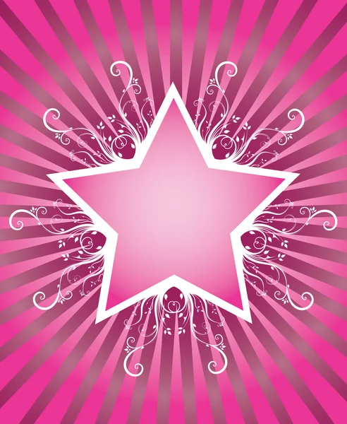 Desenho de estrela flor —  Vetores de Stock