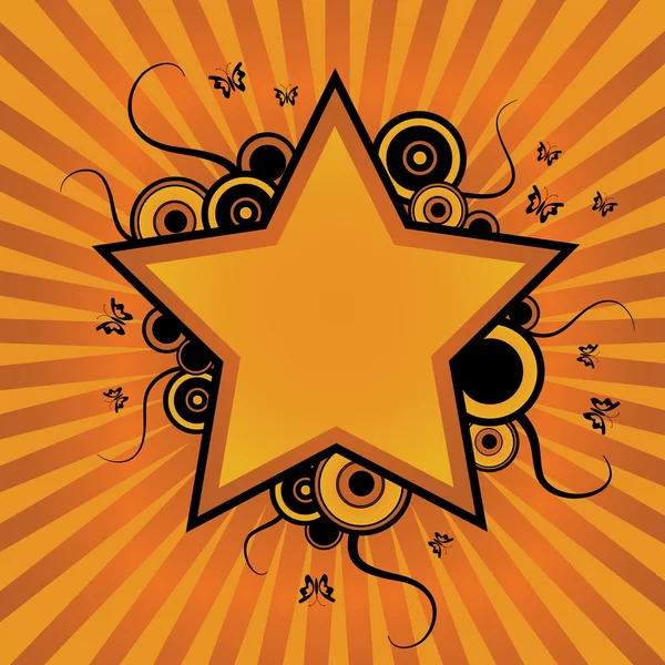 Desenho de estrela flor — Vetor de Stock