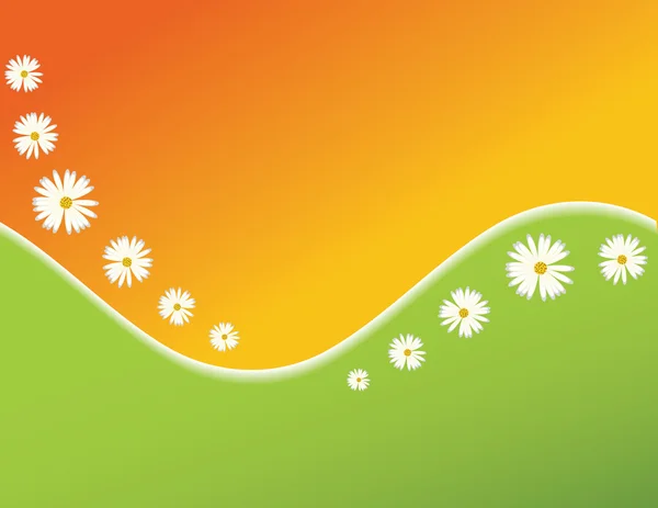 夏の花の背景 — ストックベクタ