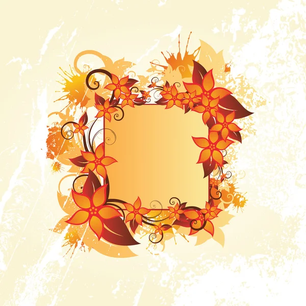Herfst bloemen frame — Stockvector
