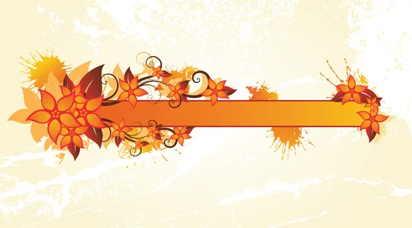 Осенняя цветочная рамка — стоковый вектор