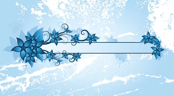Winter floral frame — Stockvector