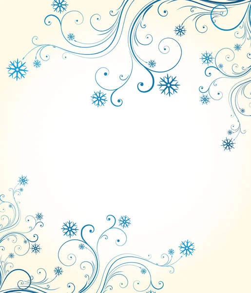 Winter floral bakgrund — Stock vektor