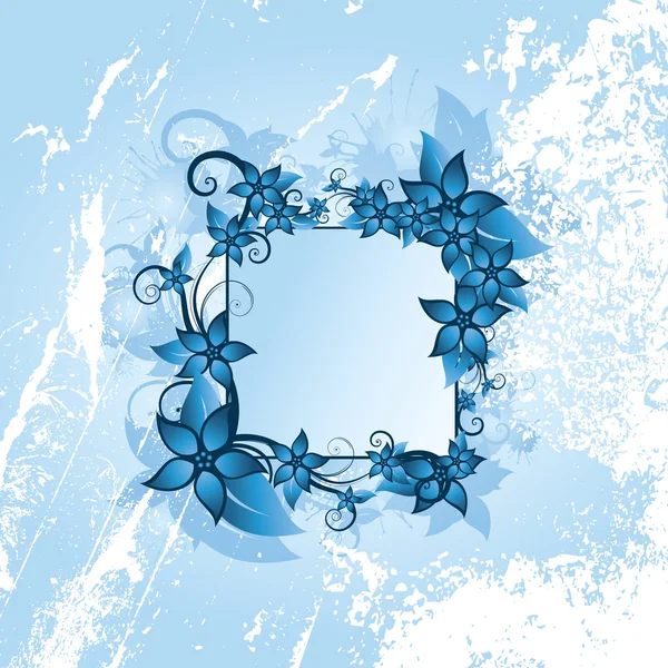 Winter floral frame — Stockvector