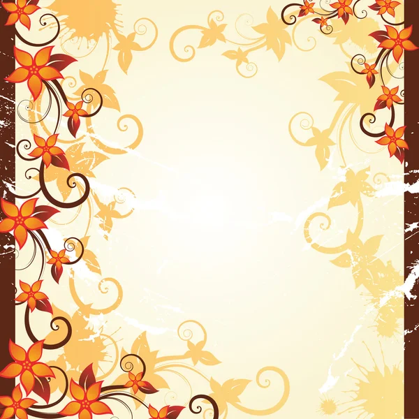 Outono fundo floral — Vetor de Stock