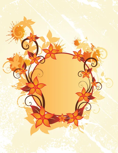 Marco floral de otoño — Archivo Imágenes Vectoriales
