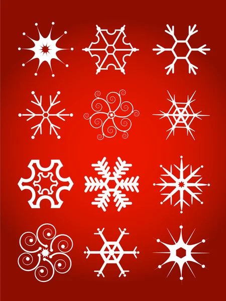 Set of vector snowflakes — Stock Vector