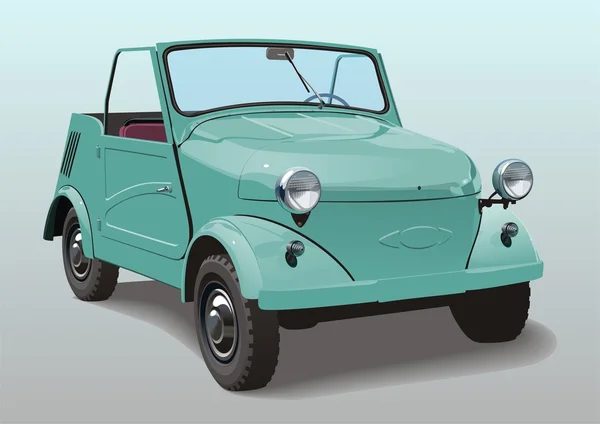 Mini-coche retro vectorial — Archivo Imágenes Vectoriales