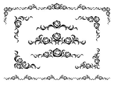 Rose ornament clipart