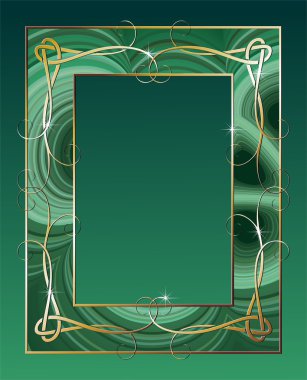 Malachite border clipart