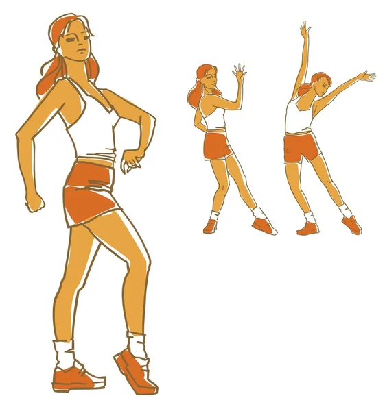 Fitness filles — Image vectorielle