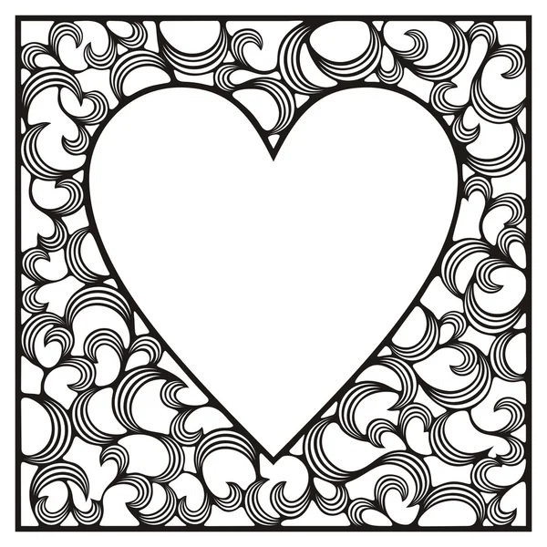 Corazón ornamental — Vector de stock