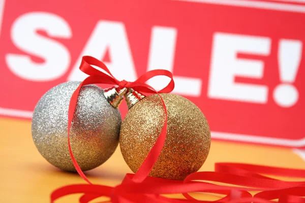 Sale of Christmas spheres — Stock Photo, Image