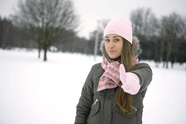 Winter-Mädchen. ok — Stockfoto