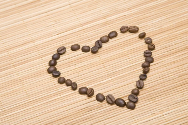 Corazón de café — Foto de Stock