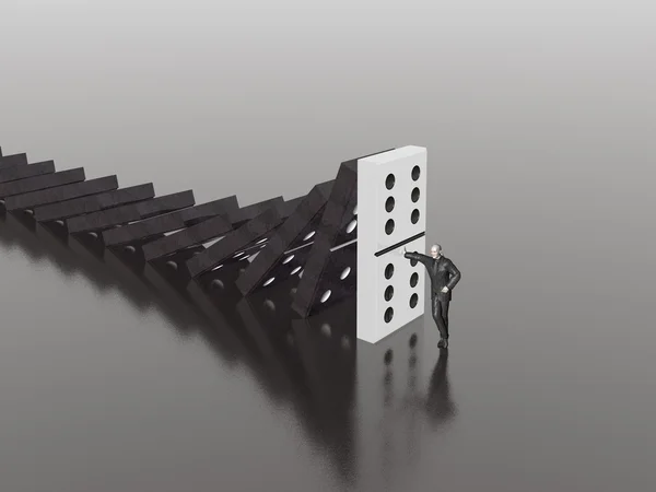Domino-effect — Stockfoto