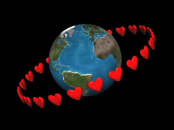 Orbiting hearts — Stock Photo, Image