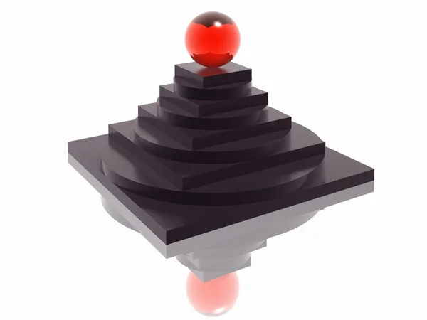Randig pyramid — Stockfoto