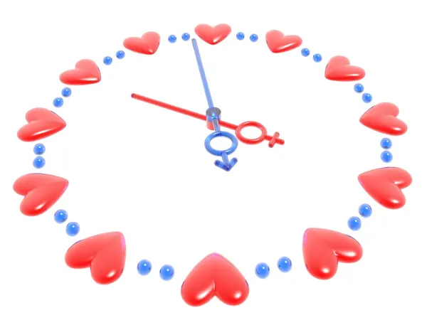 Valentines horloge — Stockfoto