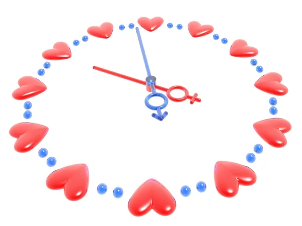 San Valentín reloj —  Fotos de Stock