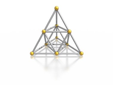 Magnetic pyramid (high resolution 3D image) clipart