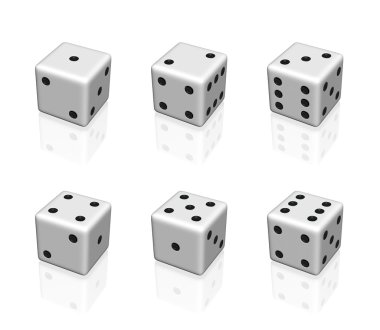 White dice set clipart