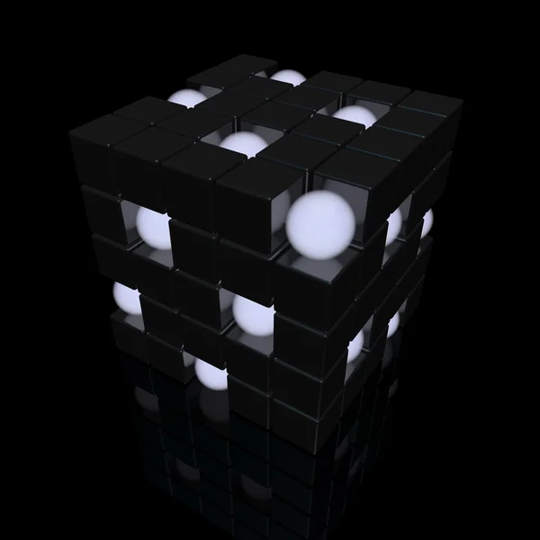 Кубів та сфер — стокове фото