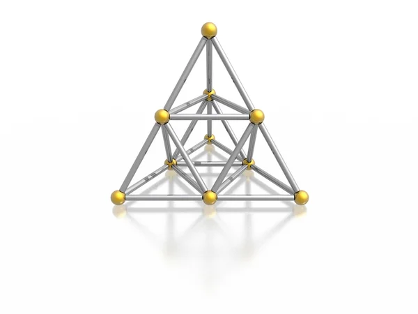 Manyetik piramit (yüksek çözünürlükte 3d görüntü) — Stok fotoğraf