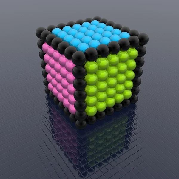 Куб сфер — стоковое фото