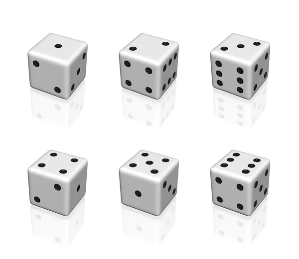 White dice set — Stock Photo, Image