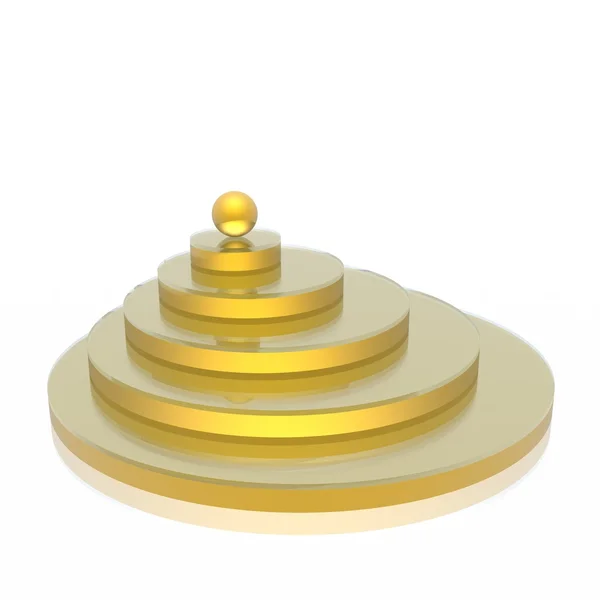 Golden pedestal — Stockfoto