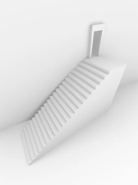 モノクロ 3 d のレンダリング画像階段 — ストック写真