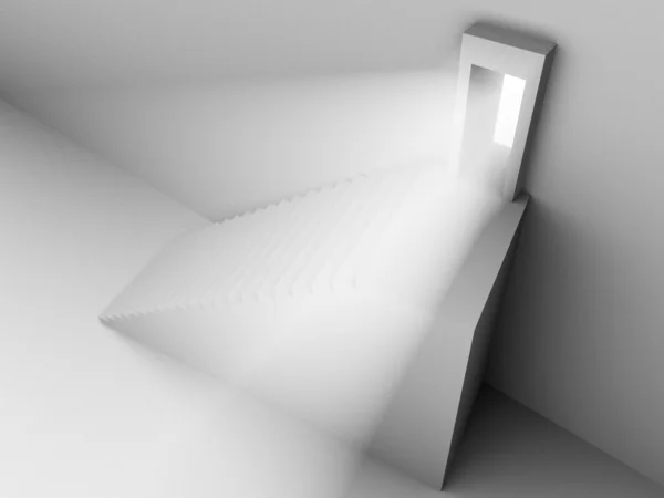 Monochromic 3d renderelt kép lépcső — Stock Fotó