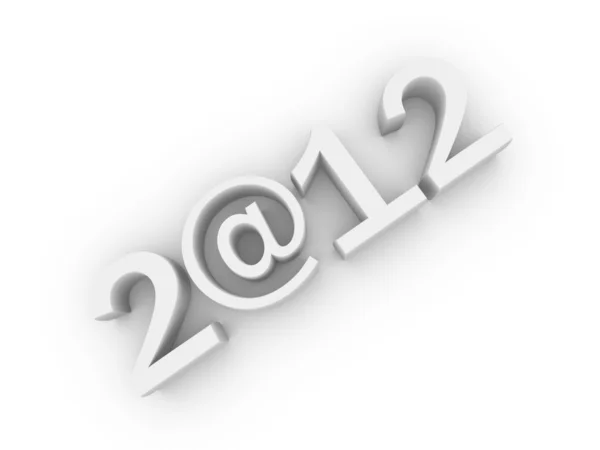 Beschriftung 2012 statt 0 verwendet die @ — Stockfoto