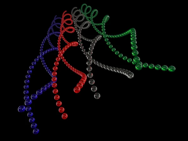 Computer gegenereerde helix structuur — Stockfoto
