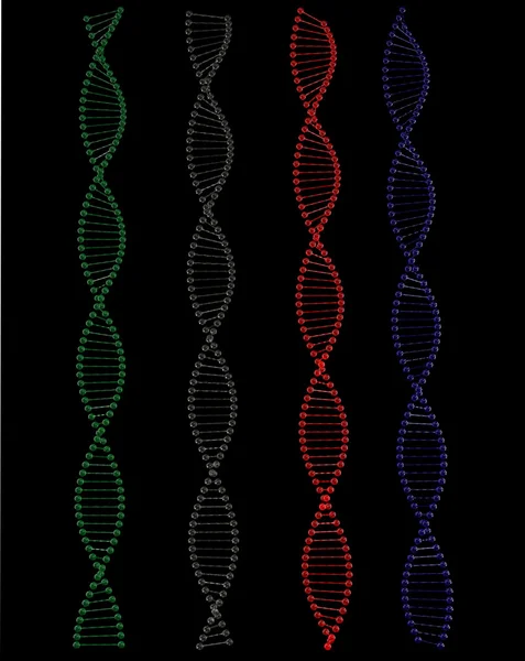 Počítače generovaný model DNA — Stock fotografie
