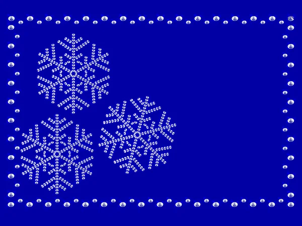 Frame with snowflakes — Stock Photo, Image