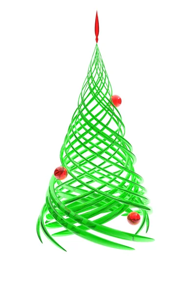 Rendered stylized Christmas pine tree — Stock Photo, Image
