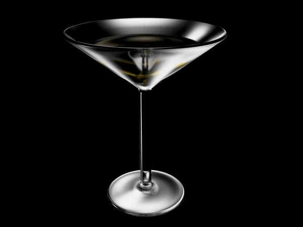 Cocktail glass on black background — Stock Photo, Image
