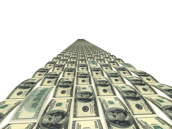 Road painted into image of dollars — Stock Photo, Image