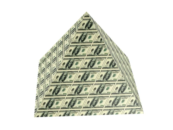 Долларовая пирамида — стоковое фото