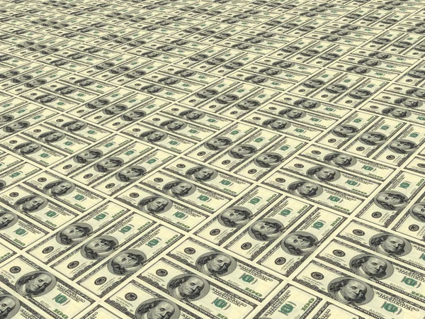 Vlakke ondergrond geschilderd in dollars — Stockfoto