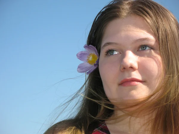 stock image Girl with the flower